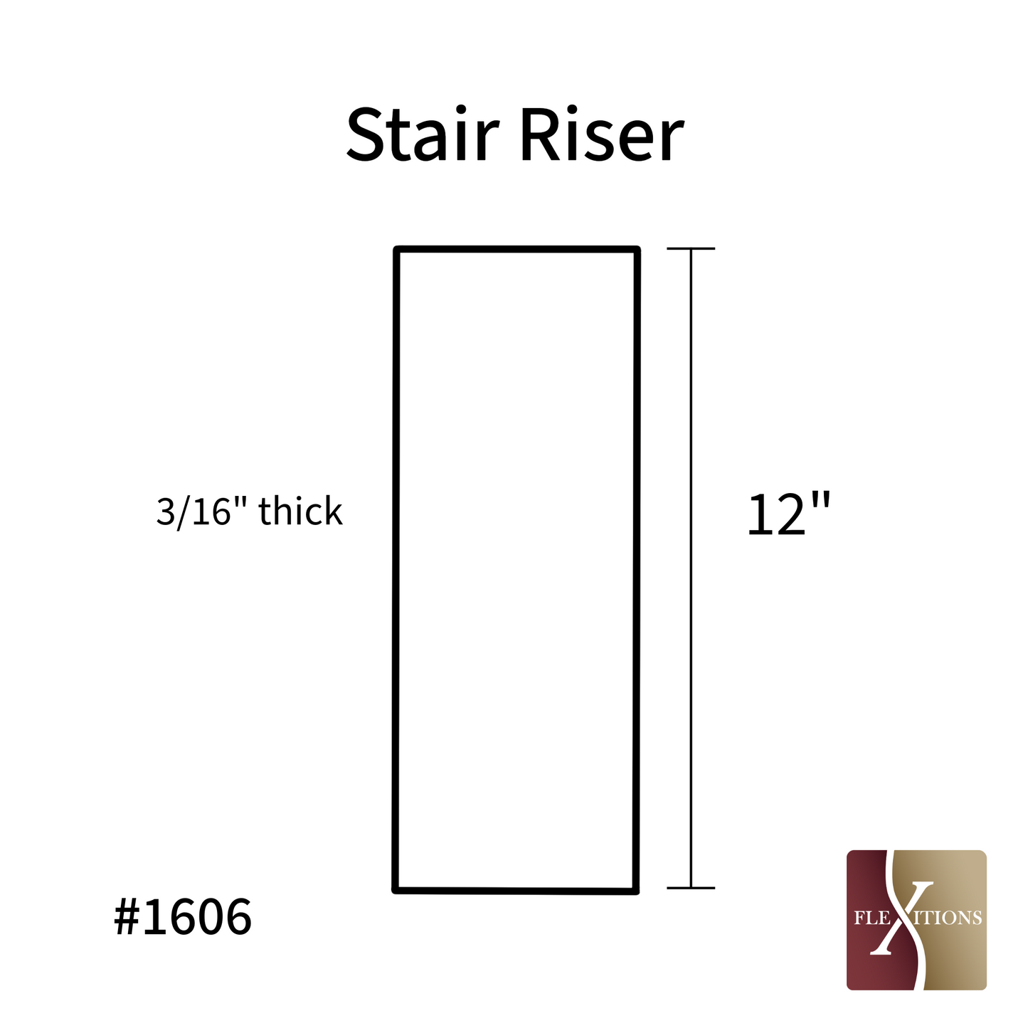 #1606 | Commercial 12" Stair Riser