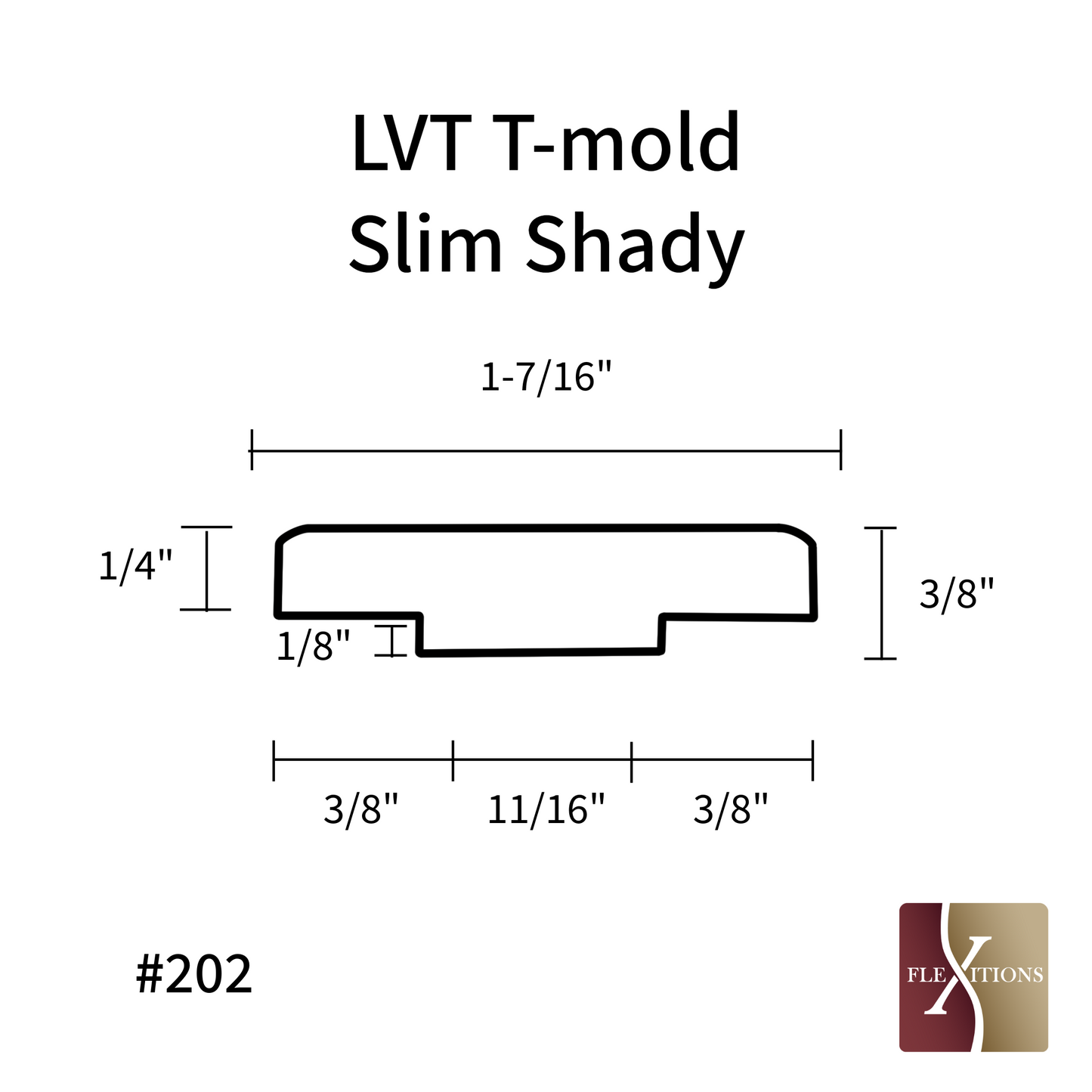 #225-7 | Flexiciones Moldura en T LVT de 3 mm 84"