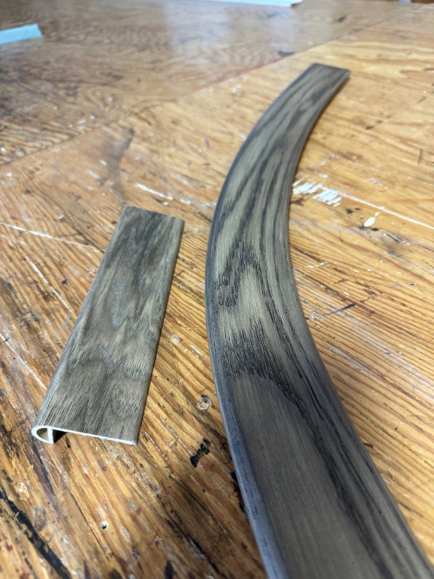 Flexible Stainable Moldings for curved flooring