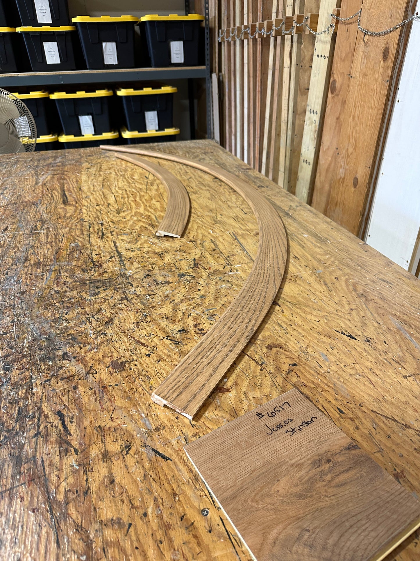 Flexible Stainable Moldings for curved flooring