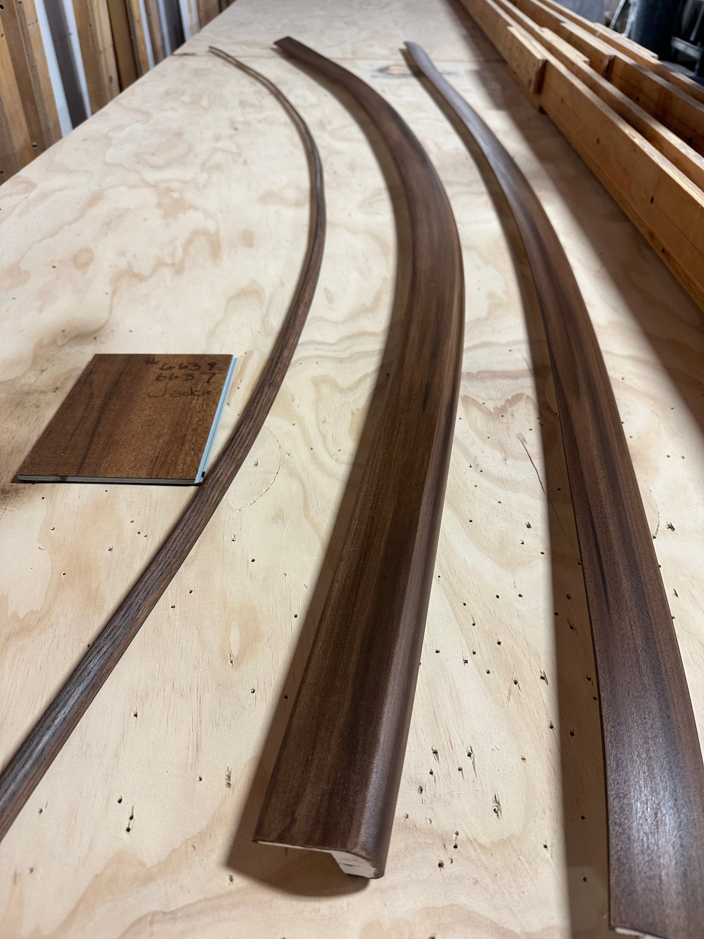 Flexible Stainable Moldings for curved flooring