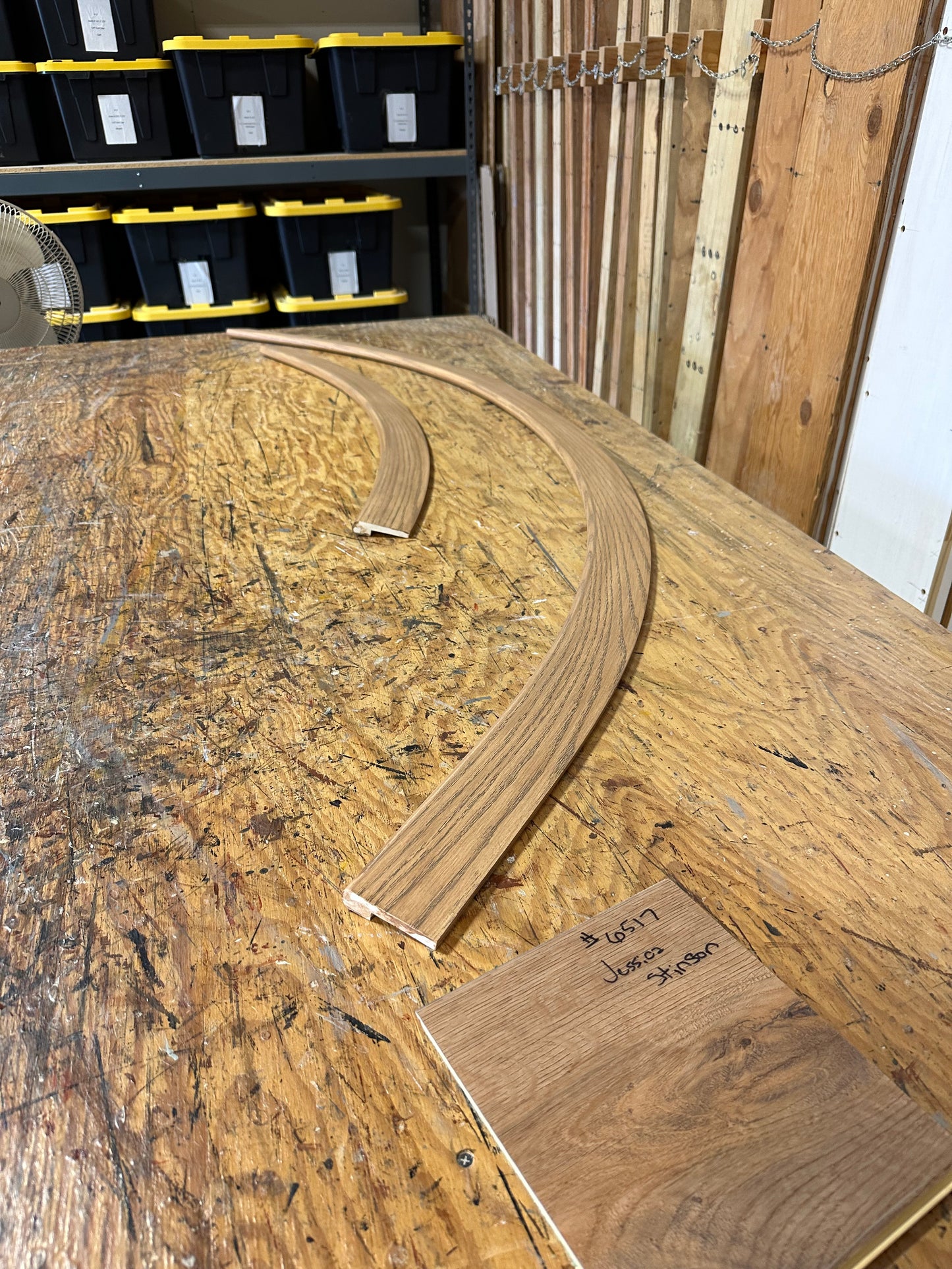 Flexible Stainable Moldings for curved flooring