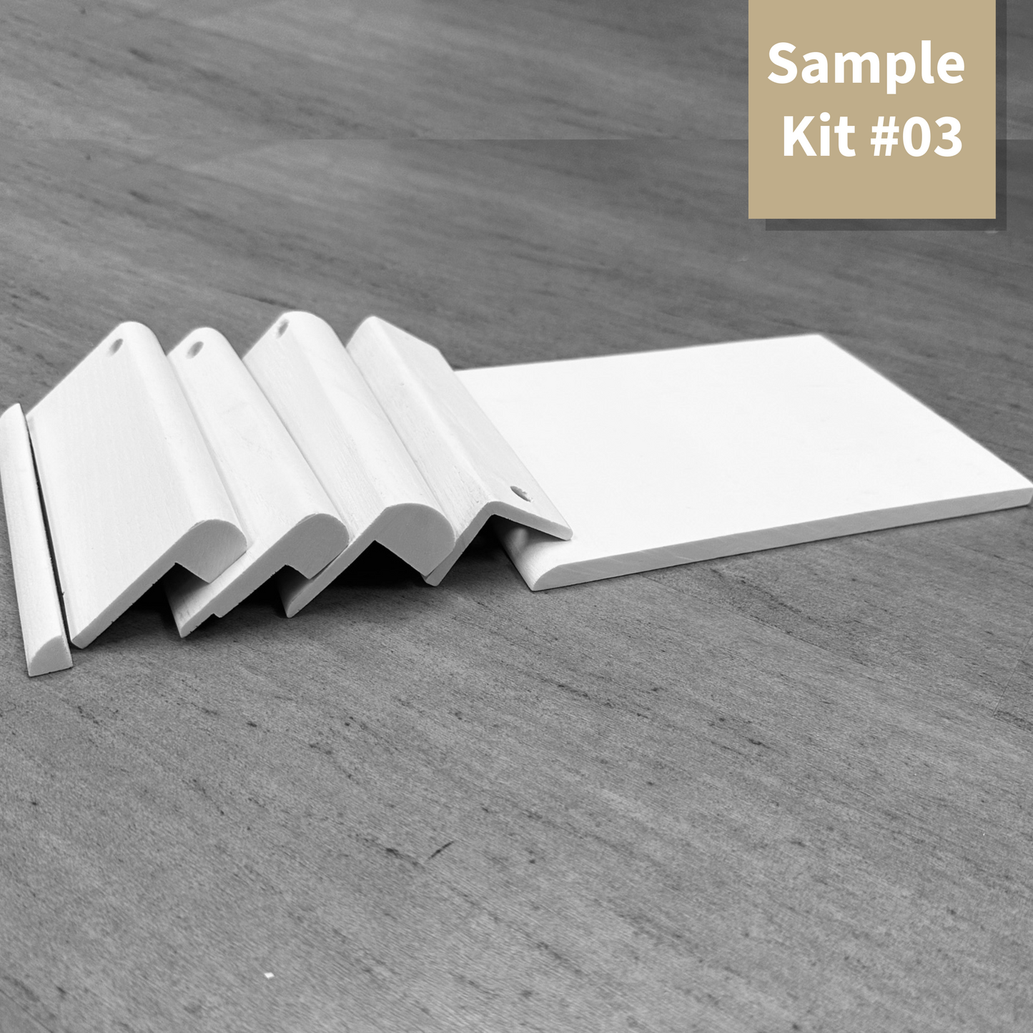 Dealer/Contractor Stair Nose and Color Sample Kit for Flexible Stainable Transition Moldings