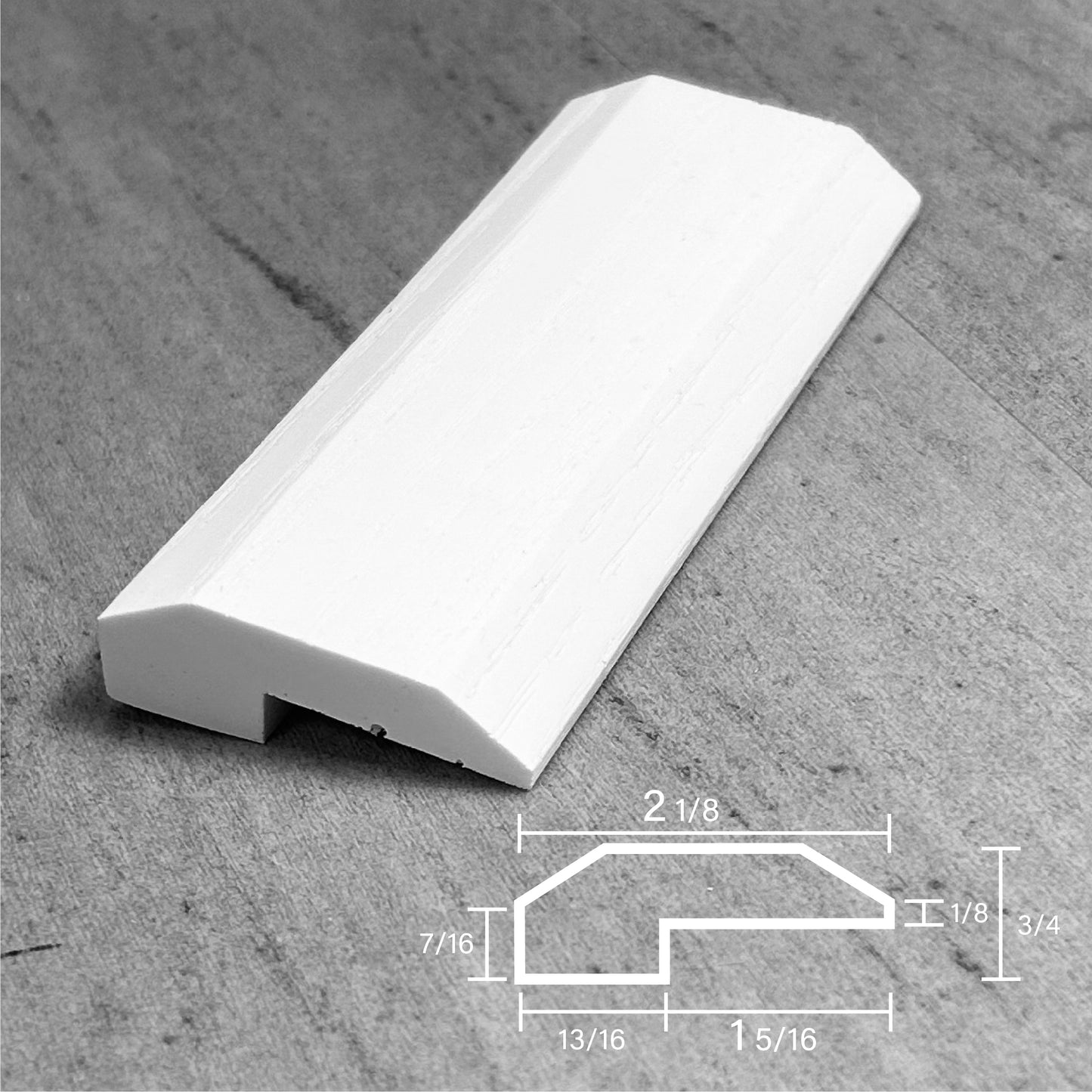 Stainable and flexible, 3/4" strip or trim, for your vinyl and laminate floors.