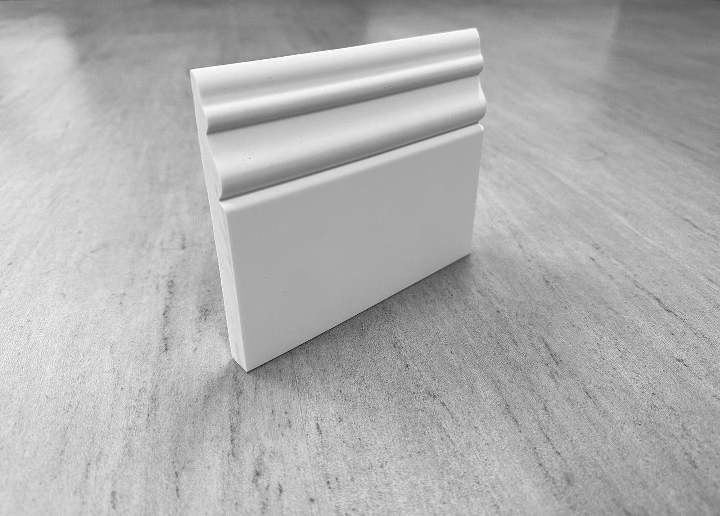 Stainable and flexible, 9/16" x 5" strip or trim, for your vinyl and laminate floors.