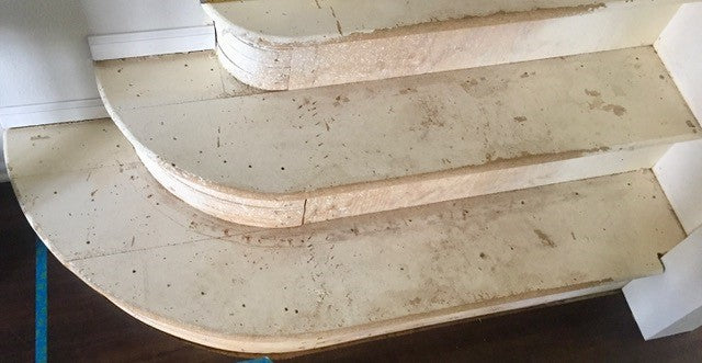 Curved Stairs measuring for custom stainable flexible stair nosing