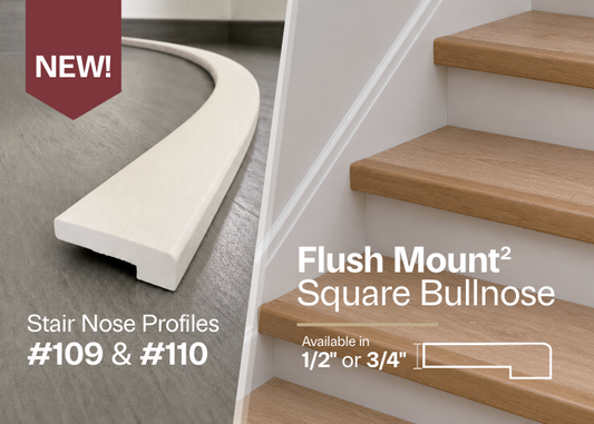 Flush Mount Stair Nose Now Available in a Squared Bullnose Profile
