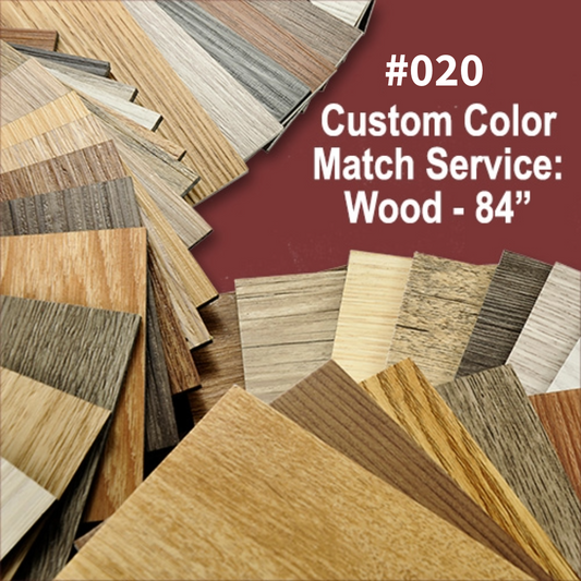 Custom Color Match Service for flexible stainable floor transitions for bent or curved floors or stairs: Wood- 84"