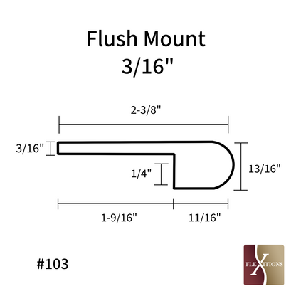 #103QS | Quick Ship 3/16" LVT Flush Mount Stair Nose