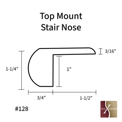 #1128 | Flexitions 1" Top Mount Stair Nose