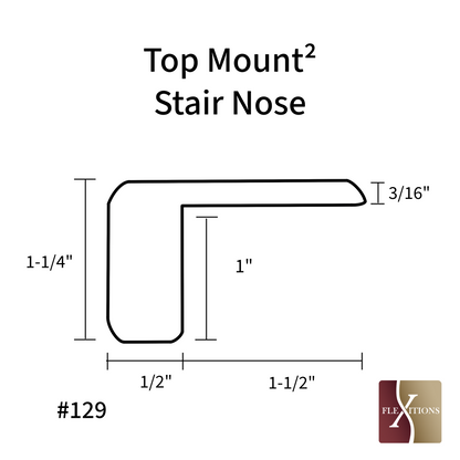 #1129 | Flexitions 1" Top Mount² Stair Nose