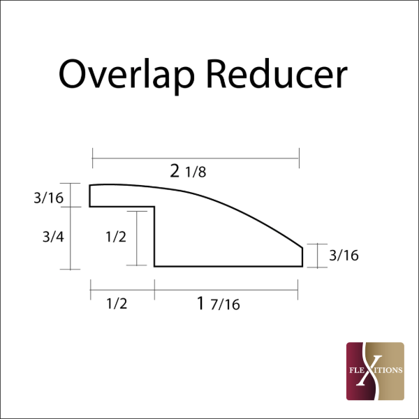 1/2" Flexible stainable Overlap Reducer for transitions that have a radius or arc