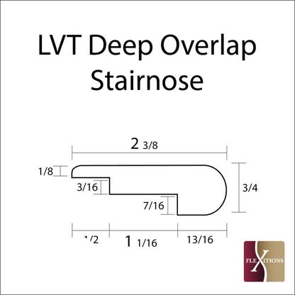 Stainable and flexible, 3/16" bullnose stair trim, for your vinyl and laminate floors.