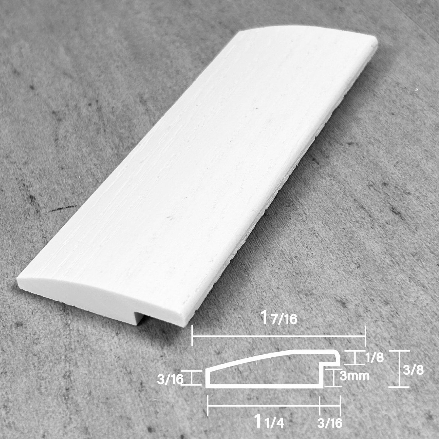 Stainable Flexible, Curvy, Bendable Overlap Reducer For LVT - 3mm