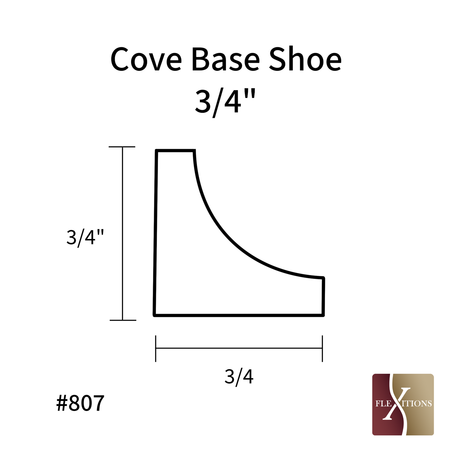 #807 | Flexitions 3/4" Cove Base Shoe
