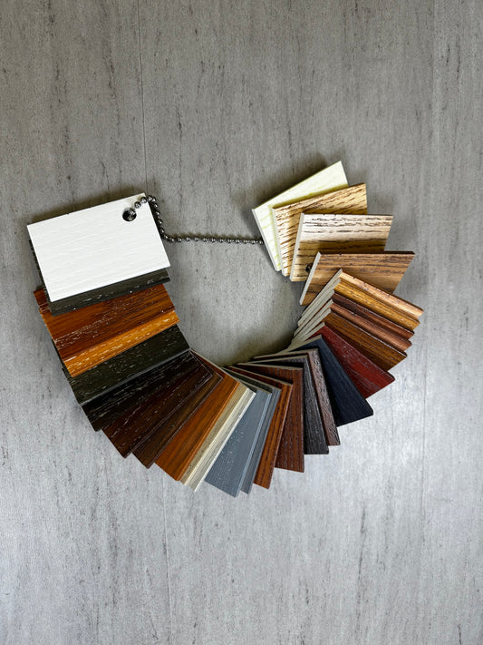 Dealer/Contractor 28 Stocking Colors Sample Kit of Flexible Stainable Transition Moldings