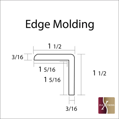 Stainable and flexible, 1 1/2" bullnose stair trim, for your vinyl and laminate floors.