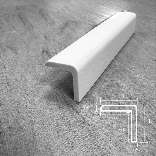 Stainable and flexible, 1" bullnose stair trim, for your vinyl and laminate floors.