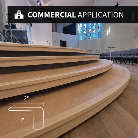 #1129 | 1" Top-Mount² Stair Nose (Square Bullnose)