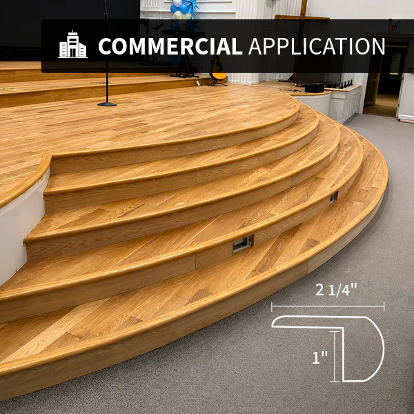 #1128 | 1" Top-Mount Stair Nose (Round Bullnose)