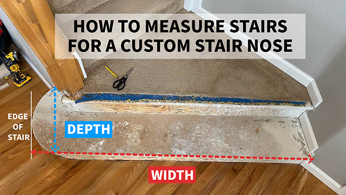 How to measure stairs for a custom stairnose