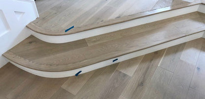 Curved Stair Nosing custom color match flexible stainable stair nosing for curved or bent stairs